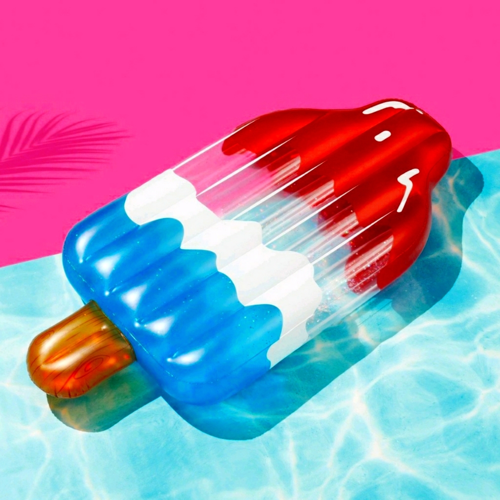Brand New Giant Popsicle Lounge Float with Glitter Sun Squad